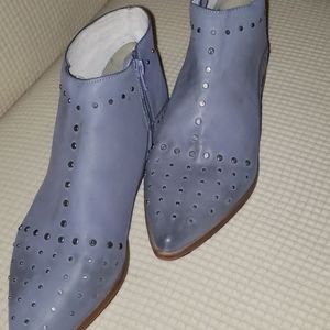 FP Grey Leather Boots 9.5